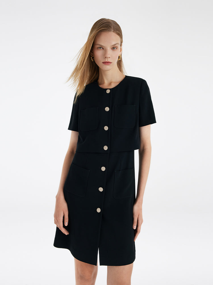 Triacetate Blend Women Sleeveless Reversible Midi Dress main image 1