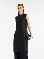 Xiang Yun Silk Asymmetric Hem Women Qipao Mini Dress GOELIA