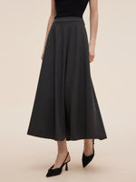 Worsted Wool Blend A-Line Women Skirt GOELIA
