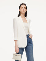 Acetate Blend Slim Fit Women Blazer GOELIA