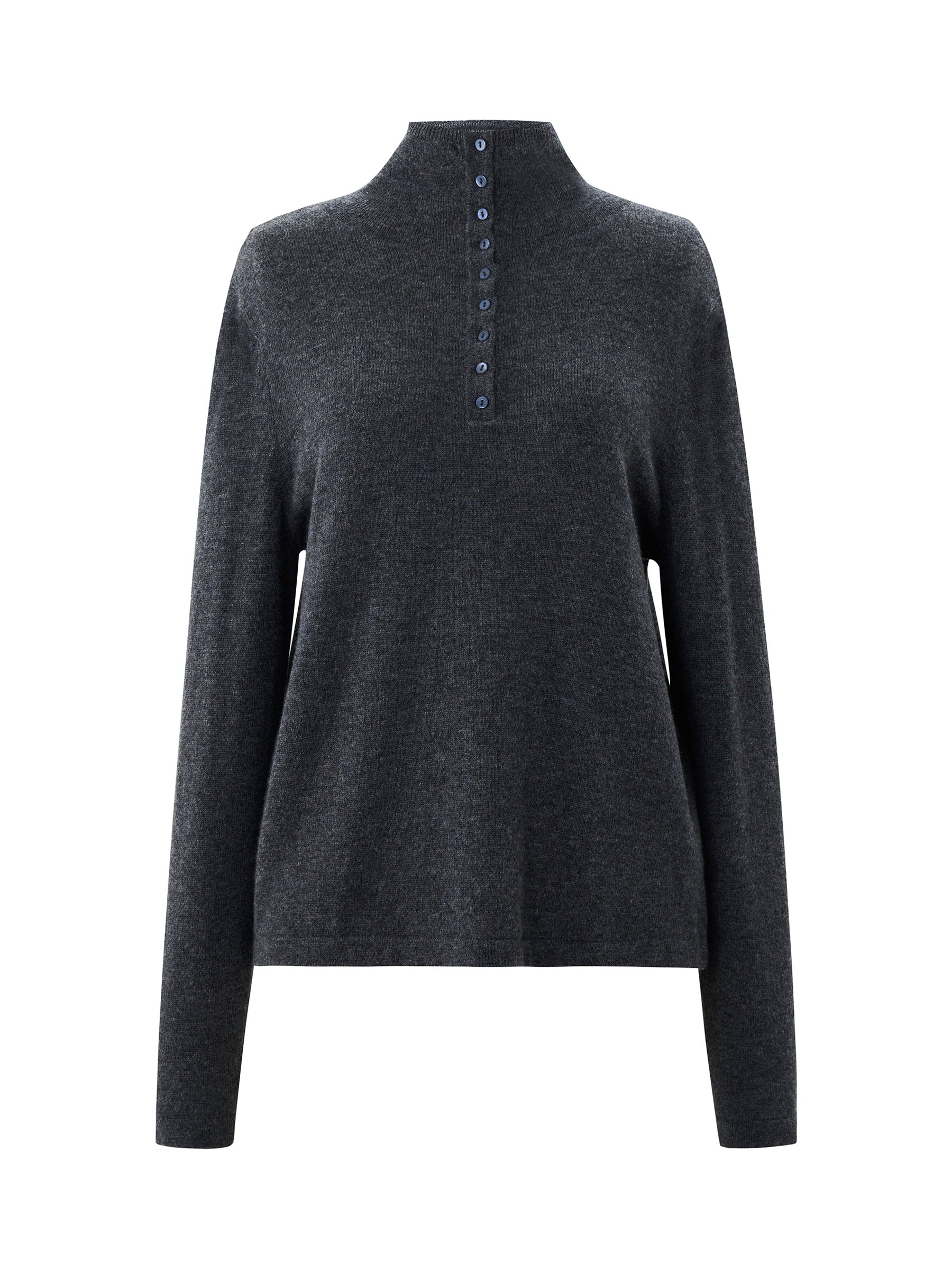 [Preview] Cashmere Wool Blend Convertible High Neck Women Sweater GOELIA