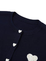 Tencel Wool Blend Heart Print Women Cardigan GOELIA
