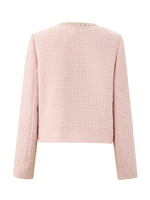 [Preview] Tweed Beaded Neck Women Cropped Jacket GOELIA