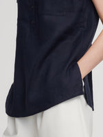 100% Linen Sleeveless Women Shirt GOELIA