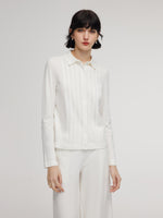 Tencel Wool Blend Women Shirt Cardigan GOELIA