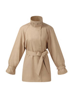 100% Worsted Wool Women Trench Coat GOELIA