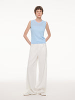 Lyocell Blend Rhinestone Women Knit Tank Top GOELIA