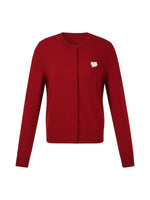 100% Wool Sheep Embroidered Women Cardigan GOELIA