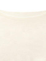 Wool Acetate Blend Boat Neck Side Drawstring Women Knit Top GOELIA