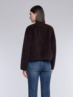 [Preview] 100% Shearling Wool V-Neck Women Coat GOELIA