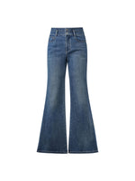 Denim Micro-Flared Women Ankle-Length Jeans GOELIA