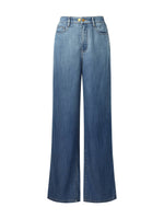 100% Tencel Denim Gradient Women Adjustable Waist Jeans GOELIA