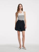 Acetate Cotton Knitted Striped Tank Top GOELIA