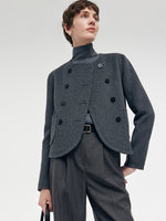 Wool Boxy Women Crop Jacket GOELIA