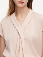 22MM Mulberry Silk Tie Neck Women Blouse GOELIA