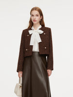 Wool Blend Tweed Women Cropped Jacket GOELIA