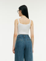 Tencel Mulberry Silk Blend Women Knit Stretchy Tank Top GOELIA