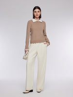 [Preview] 100% Wool Mock-Layered Women Knit Top GOELIA
