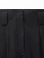 Black A-Line Women Maxi Skirt With Belt GOELIA