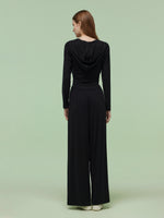 Tencel Blend Hoodie And Wide Leg Pants Two-Piece Set GOELIA