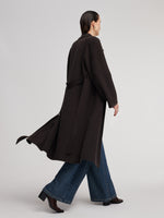 Cashmere Wool Blend Double-Faced Unisex Wrap Overcoat GOELIA