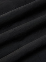 Lyocell Blend Black Ruffle-Detailing Women Tank Top GOELIA