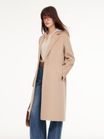 [Preview] Alpaca Wool Blend Double-Faced Women Wrap Overcoat GOELIA