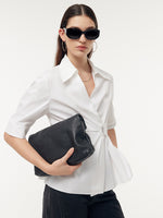 Cotton Women Wrap Shirt GOELIA