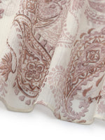 10MM Mulberry Silk Paisley Print Women Maxi Dress With Two Self-Tie Belts GOELIA