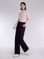 [Preview] Elastic Waist Straight Leg Women Knit Pants GOELIA