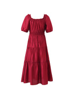 Tencel Ruffle Tiered Women Maxi Dress GOELIA