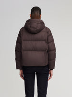 Lightweight Drawstring Hem Hooded Goose Down Jacket GOELIA
