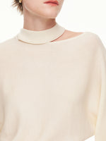 100% Wool Cut Out Women Sweater GOELIA