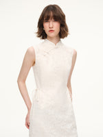 Lace Sleeveless Women Qipao Midi Dress GOELIA