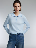 [Preview] Cashmere Wool Blend Women Hooded Sweater GOELIA