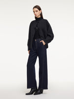 Denim Stretch Adjustable Waist Women Jeans With Detachable Down Liner GOELIA