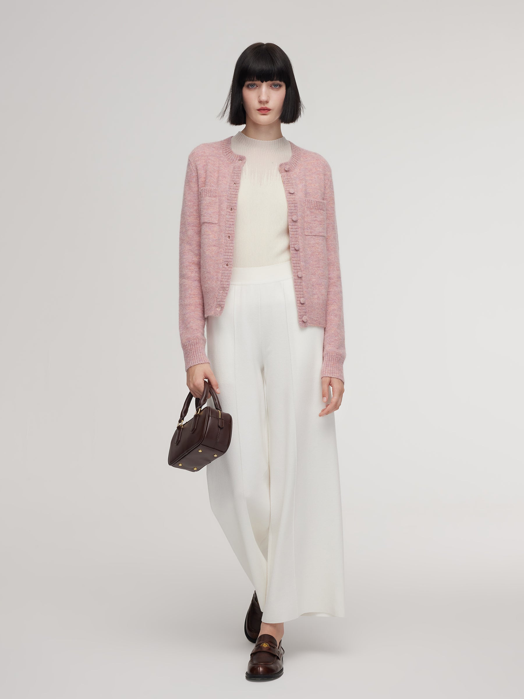 Alpaca Wool Blend Women Cardigan GOELIA