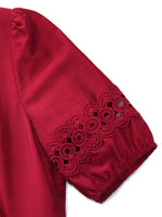 Tencel Blend Lace Patchwork Women Maxi Dress GOELIA