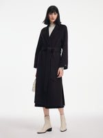 [Preview] Alpaca Wool Blend Double-Faced Women Wrap Overcoat GOELIA