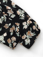 100% Cotton Floral Print Twist Front Women Maxi Dress GOELIA