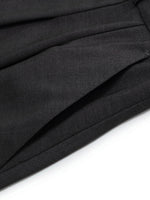 Lyocell Blend Boat Neck Women Mock Layered Maxi Dress With Belt GOELIA
