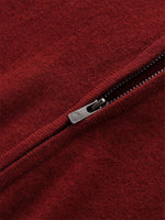 100% Wool Zip-Up Women Knit Hooded Cardigan GOELIA