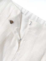 Tencel Acetate Linen Blend Women Straight Leg Pants GOELIA