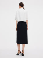 100% Cotton Shirt And Sleeveless Midi Dress Two-Piece Set GOELIA