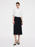 100% Cotton Shirt And Sleeveless Midi Dress Two-Piece Set GOELIA