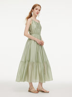 Tencel Blend Women Strap Maxi Dress GOELIA