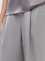 Acetate Straight Glossy Women Pants GOELIA
