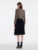 Washable Wool Double-Breasted Jacket And Skirt Two-Piece Set GOELIA