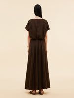 100% Linen Women High-Waisted A-Line Skirt GOELIA
