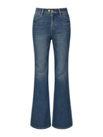 Four-Way Stretch Denim Women Flared Jeans GOELIA